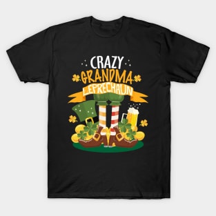 Crazy Grandma Leprechaun St. Patrick's Day Funny T-shirt T-Shirt